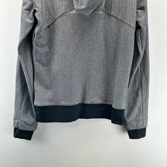 Brooks Pure Project Men's Black grey Hooded Zip Jacket Asymmetrical Zip Small - Picture 6 of 11
